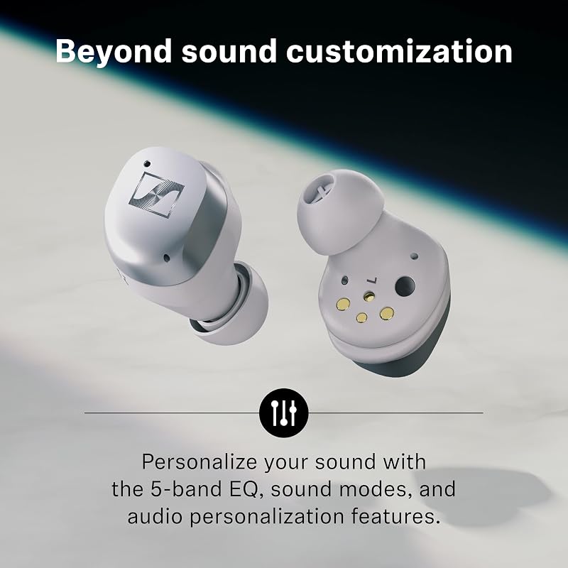 Sennheiser Momentum True Wireless 4 Smart Earbuds with Bluetooth 5.4, Crystal-Clear Sound, Comfortable Design, 30-Hour Battery Life, Adaptive ANC, LE Audio and Auracast - Black Copper image 5