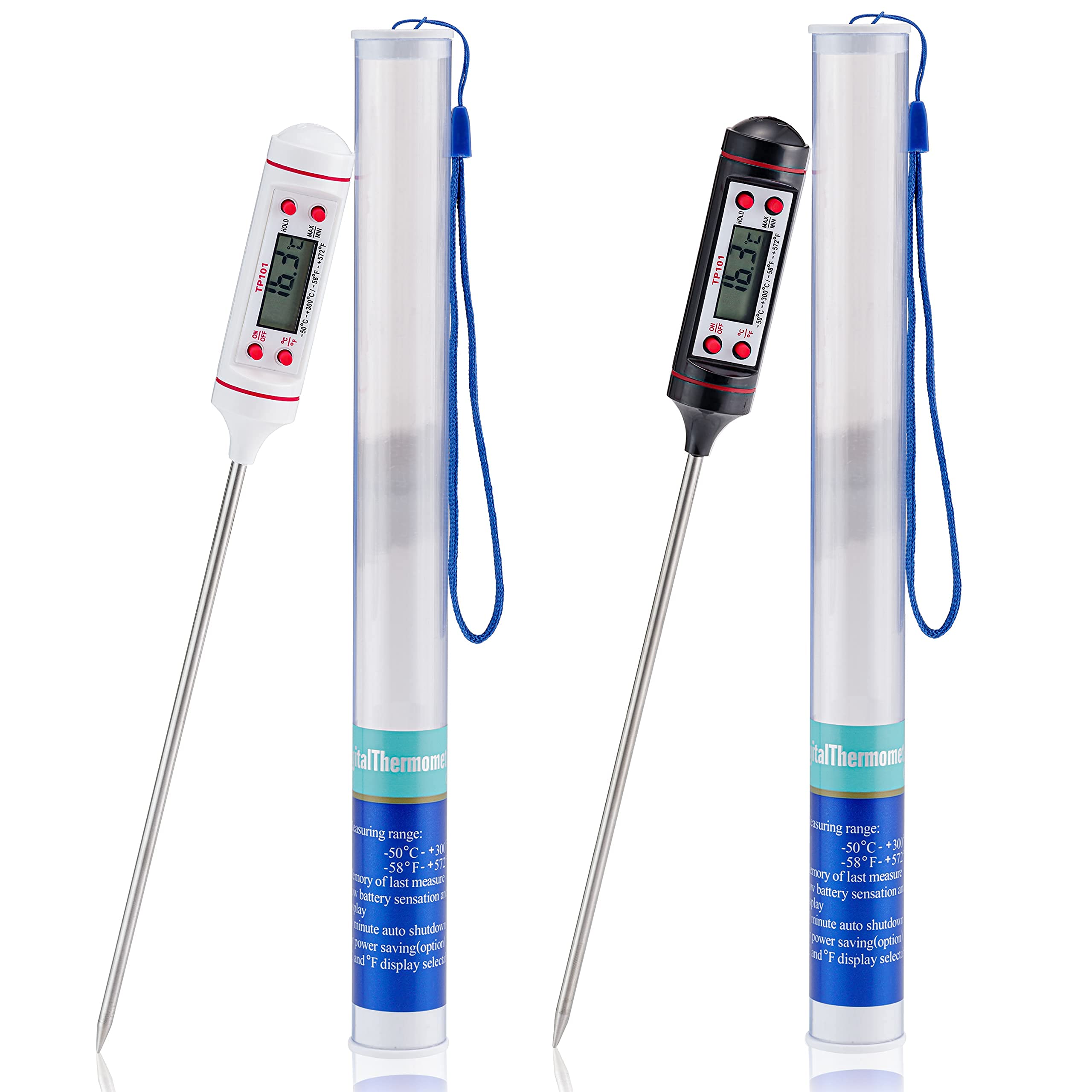 Buy Twin Pack Digital food thermometer (Black and White), ideal for