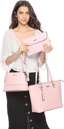 Women Fashion Handbags Tote Bag Shoulder Bags Top Handle Satchel Purse Set
