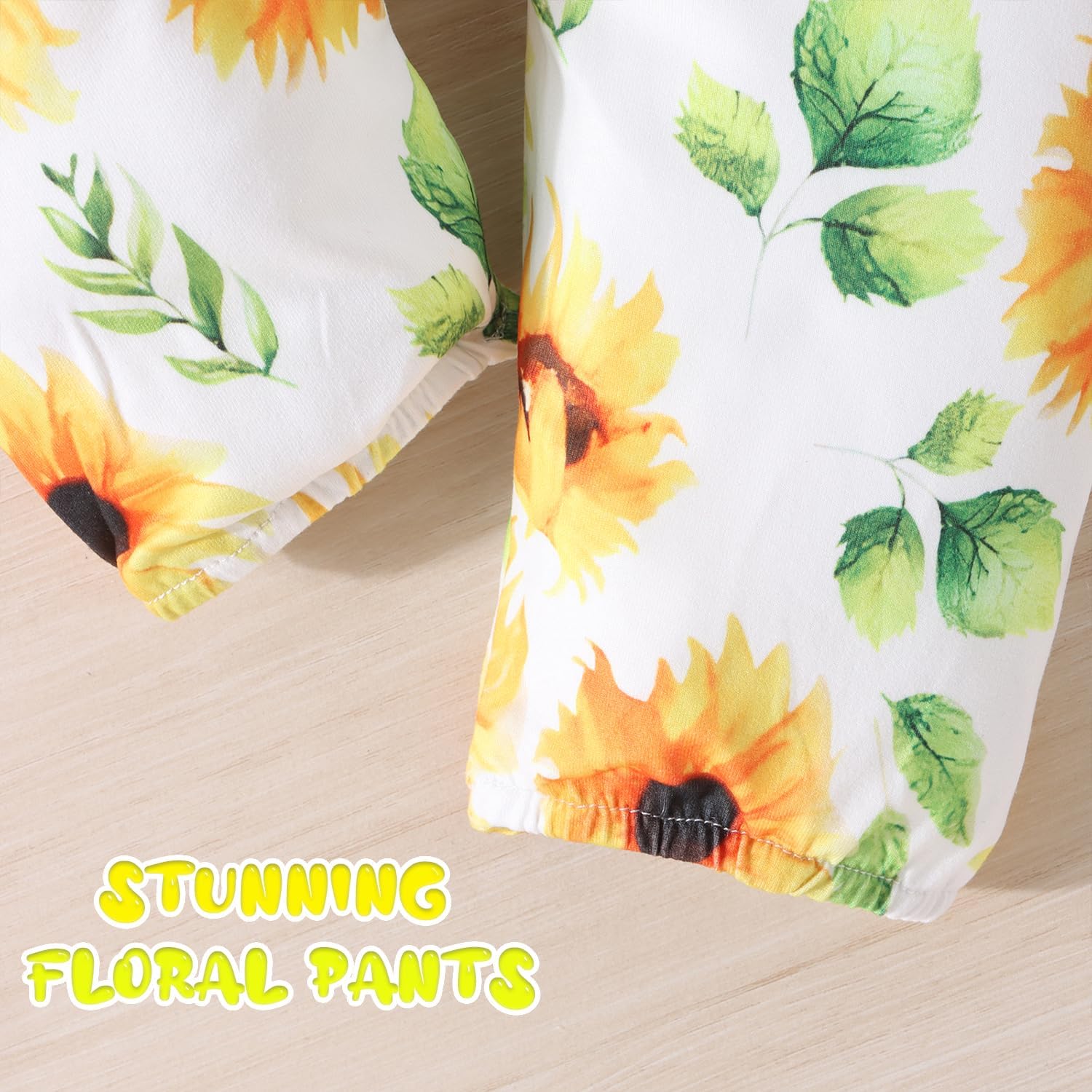 GDTOGRT Baby Girl Clothes Newborn Infant Outfits Ruffle Romper+ Floral Pants + Cute Headband Sets for Girls - Image 8