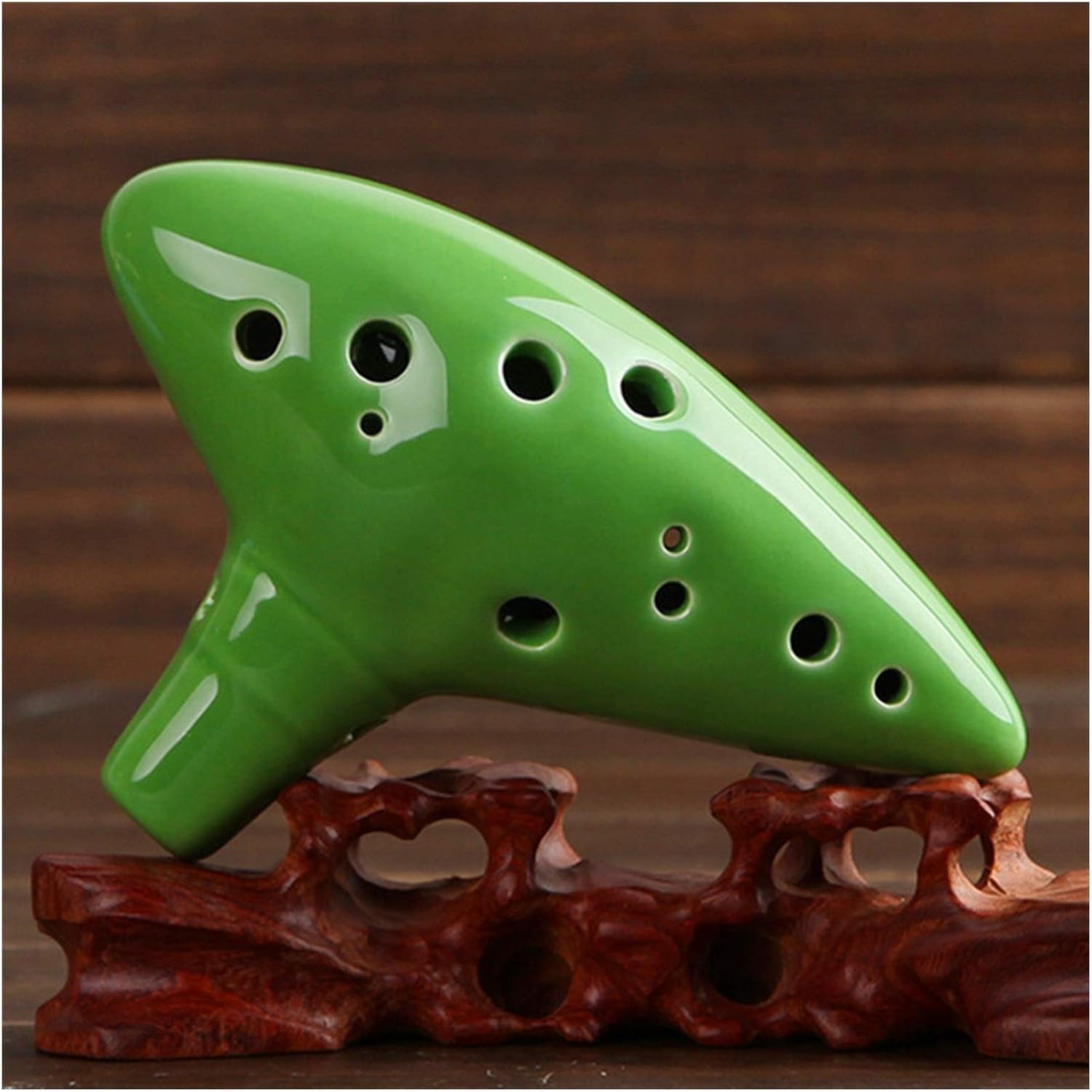 12 Hole Ocarina Ceramic Alto C Ocarina Flute Blue