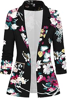 Women's Long Sleeve Blazer Open Front Cardigan Jacket Work Office Blazer...