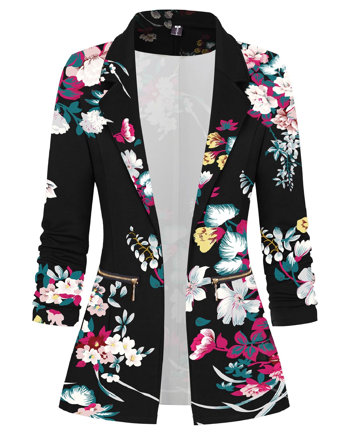 Genhoo Women's Long Sleeve Blazer Open Front Cardigan Jacket