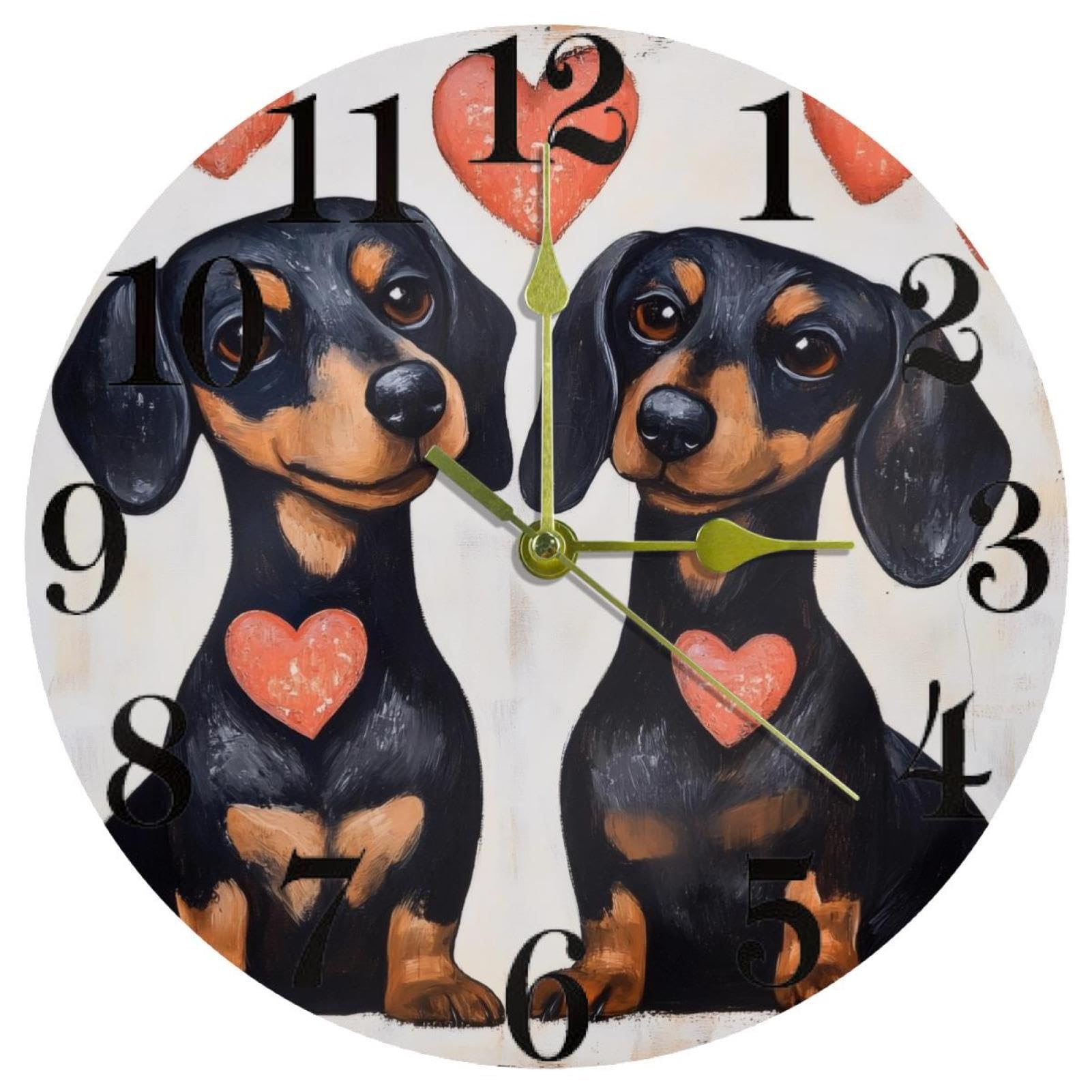 Horloge murale quartz silencieuse noire ronde à piles pour salon bureau et cuisine