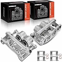 A-Premium Front Disc Brake Caliper Assembly with Bracket for Cadillac Escalade, Chevy Silverado, GMC Sierra, Tahoe & More - J55 Compatible