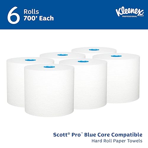 Miniatura 2 de Kimberly Clark Professional Kleenex - Toallas de papel duras (25637) con bolsillos de absorción de primera calidad, color blanco, para dispensador