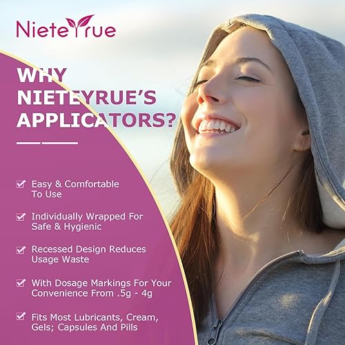 Miniatura 2 de Aplicadores de crema vaginal de plástico (60 paquetes) 2024 nuevas marcas de dosificación envueltas individualmente para la mayoría de las hormigas