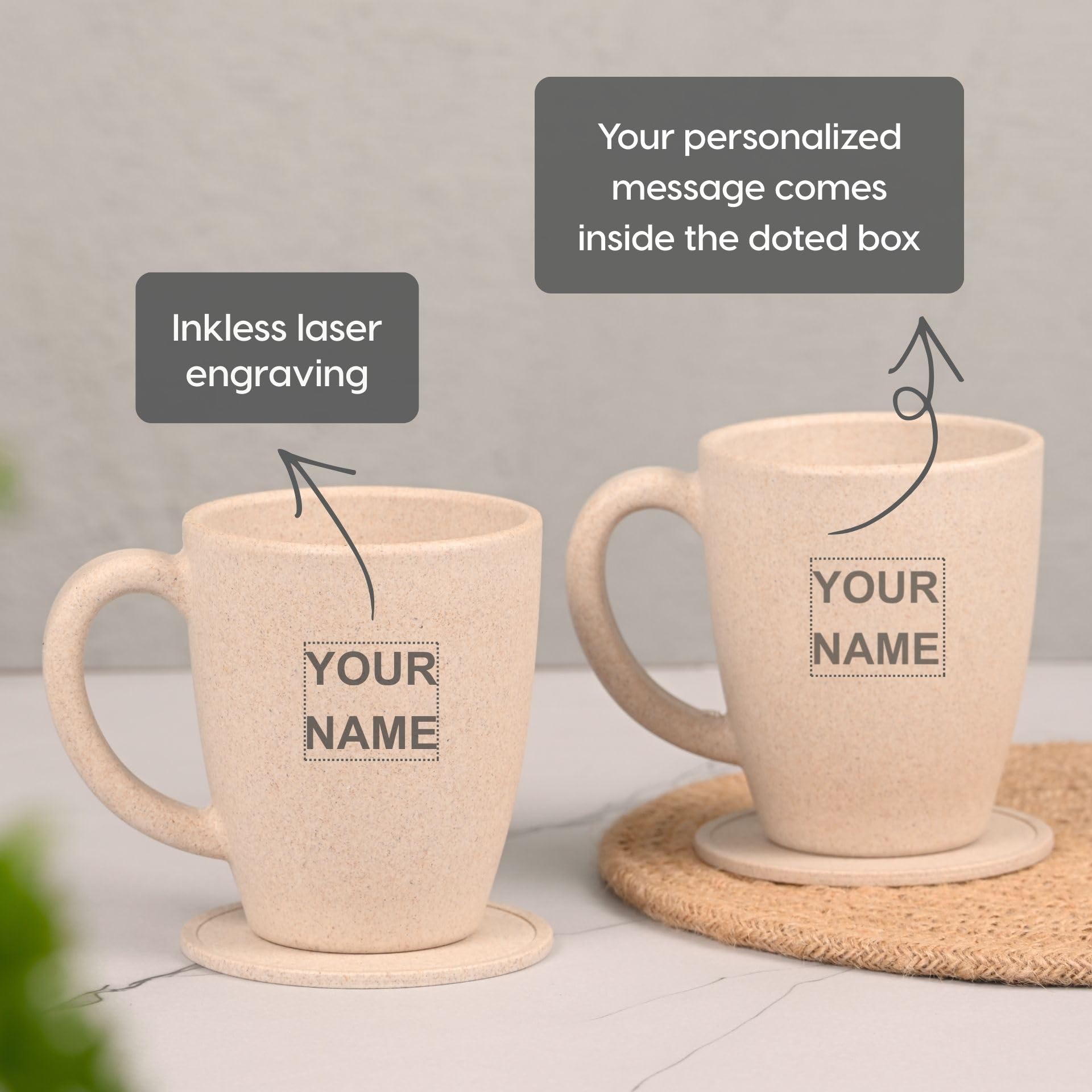 Eco-Friendly Custom Mugs - Rice Husk & Sustainable Gifts -3