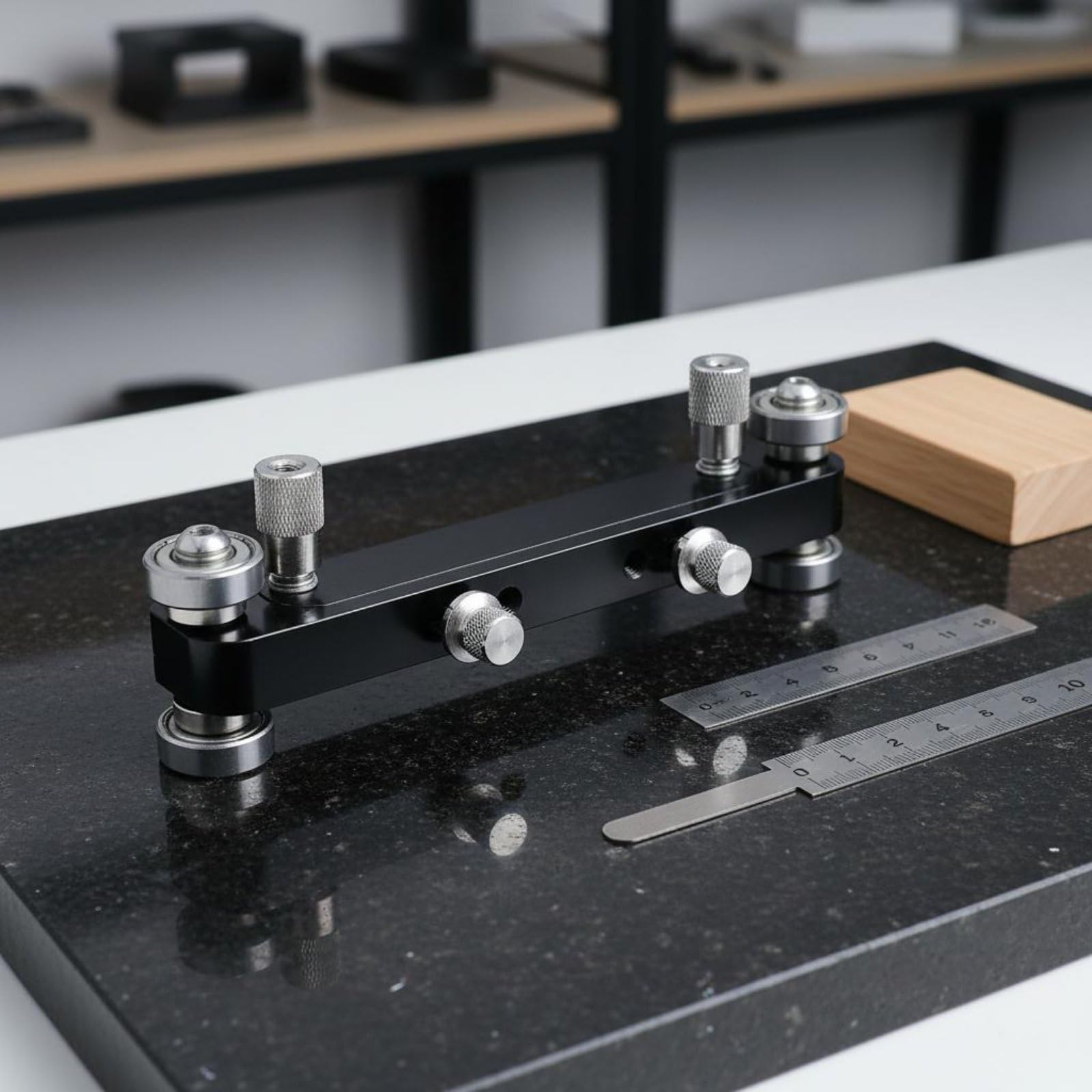 Útil Nivelación para Guitarra con Cojinetes Ajustables y Superficie Aleación Aluminio para Lograr un Eficiente Cejuelas y Puentes para una , Plata