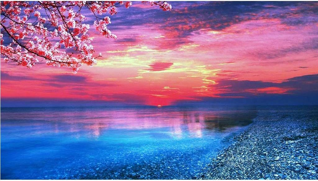 5D Diamond Painting for Adult DIY Full Diamond Painting Kit The Sun Diamond Art by Numbers Full Drill Diamond Embroidery Wall Decor (11.8X15.7inch)