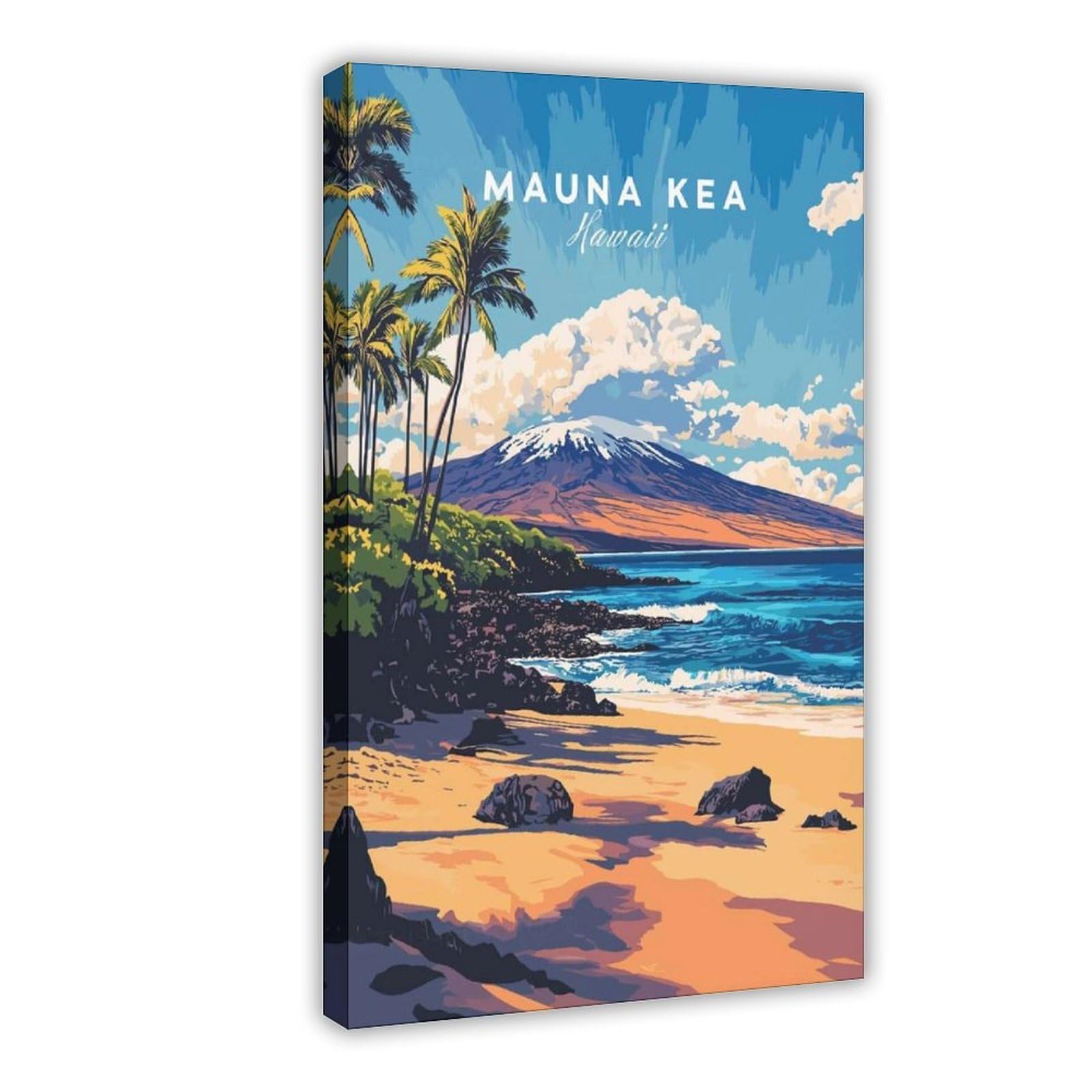 Bareronor Mauna Kea Beach Canvas Poster Bedroom Decor Landscape Office Room Decor Gift 24" L X 36" W