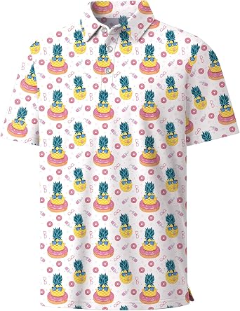 Boys Hawaiian Golf Polo Quick Dry Short Sleeve School Top