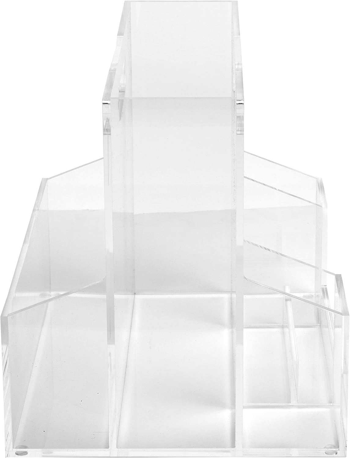 RUSSELL+HAZEL Acrylic Mobile Caddy, Office Supplies, Clear, with Carrying Handle, 12.25” x 9” x 9.75” (93921)