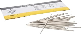 John James Saddlers Harness Needles, Size 17 2/0, 59.5mm in Length and 1.42mm in Diameter, Pack of 25, Large, Rounded Point, Use for All Hand Stitched Leather Craft Work and Harness/Saddle Repairs