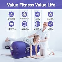 LUBAKED Felfújható Tornagymnasztikai Henger Jóga Roller Levegős Tornaszőnyeg Edzéshez 2