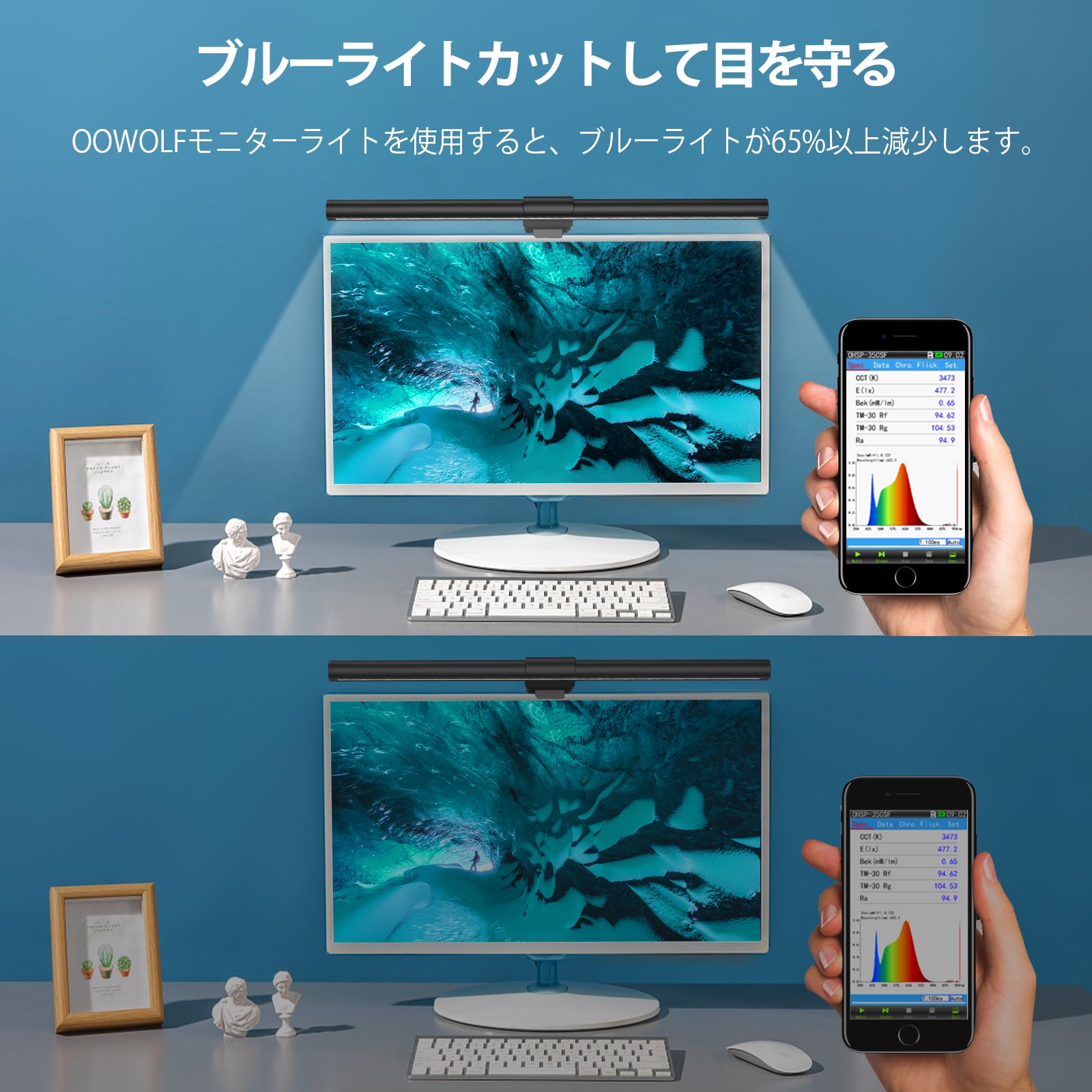 ブルライトゼロのディスプレイ Amazon.co.jp: OOWOLF モニターライト バー 41cm PCデスクライト