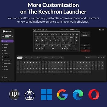 Keychron Q1 RGB Wired Custom Mechanical Keyboard, 75% Layout RGB Backlight with Hot-swappable Gateron G Pro Brown Switch Double Gasket Compatible with Mac Windows Linux (Blue) -Version 2