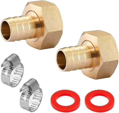 Miniatura 6 de 2 conectores giratorios de latón para manguera de agua de alta calidad, púas de 12 pulgada x adaptador GHT hembra de 34 pulgadas, accesorio de cobre