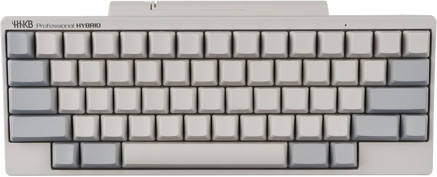 HHKB - Happy Hacking Keyboard Professional Hybrid (Wireless, Bluetooth, Wired, USB, Mac, Windows, White, Blank) with 2 Year Advance Exchange Warranty