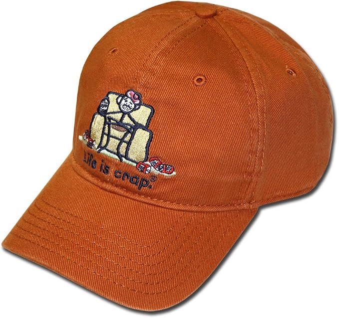 Life is Crap Hat w/Pocket : Orange 