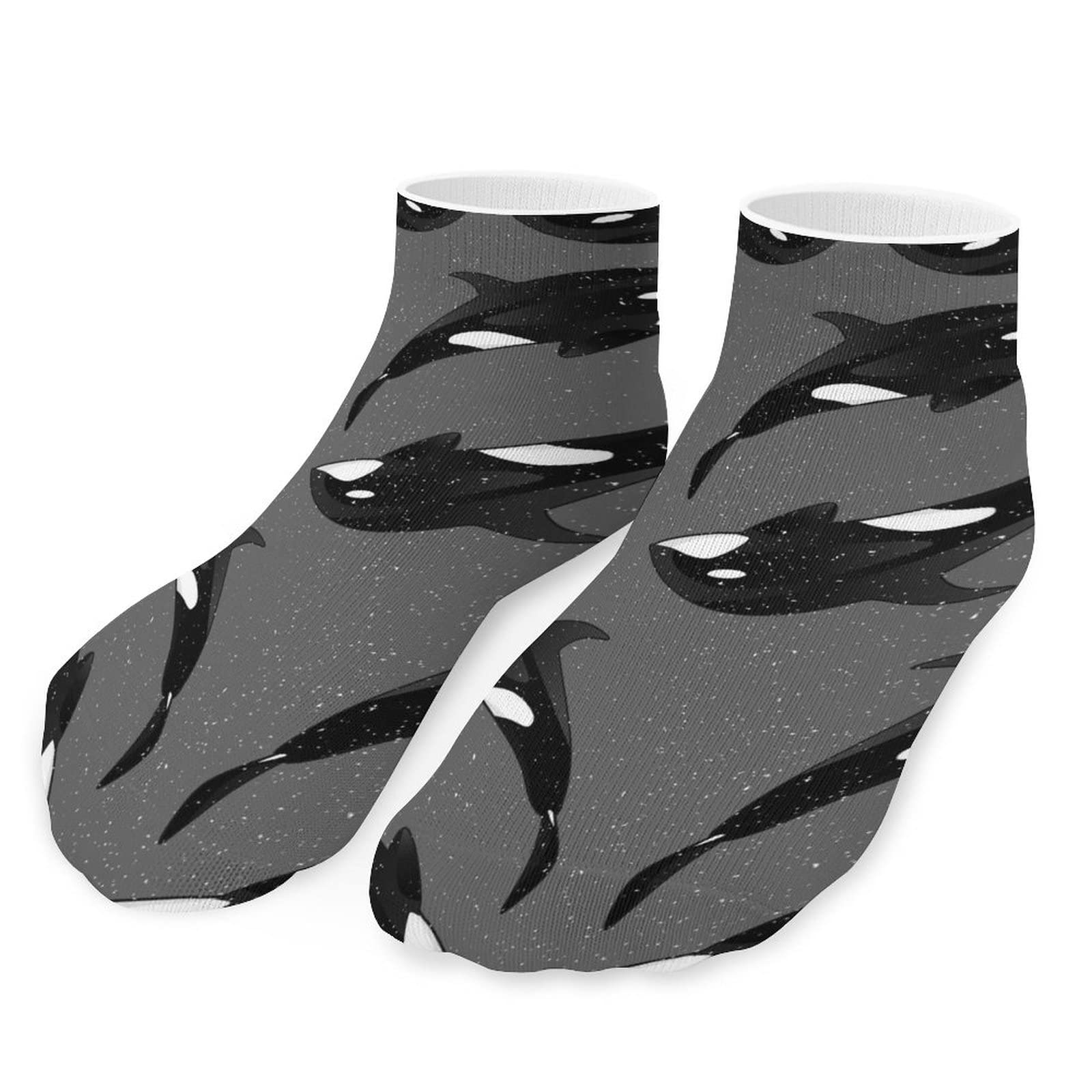 FWJZDSP Starry Killer Whale Ankle Socks Short for Men Women Low Cut No Show