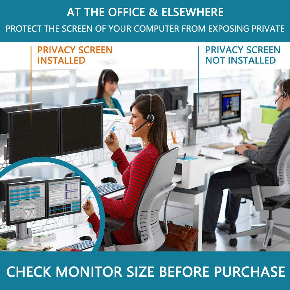 Filtro Privacy FiiMoo Per Monitor 24 Pollici (532x299 Mm, 16:9) – Riduce Luce Blu E Protegge Lo Schermo