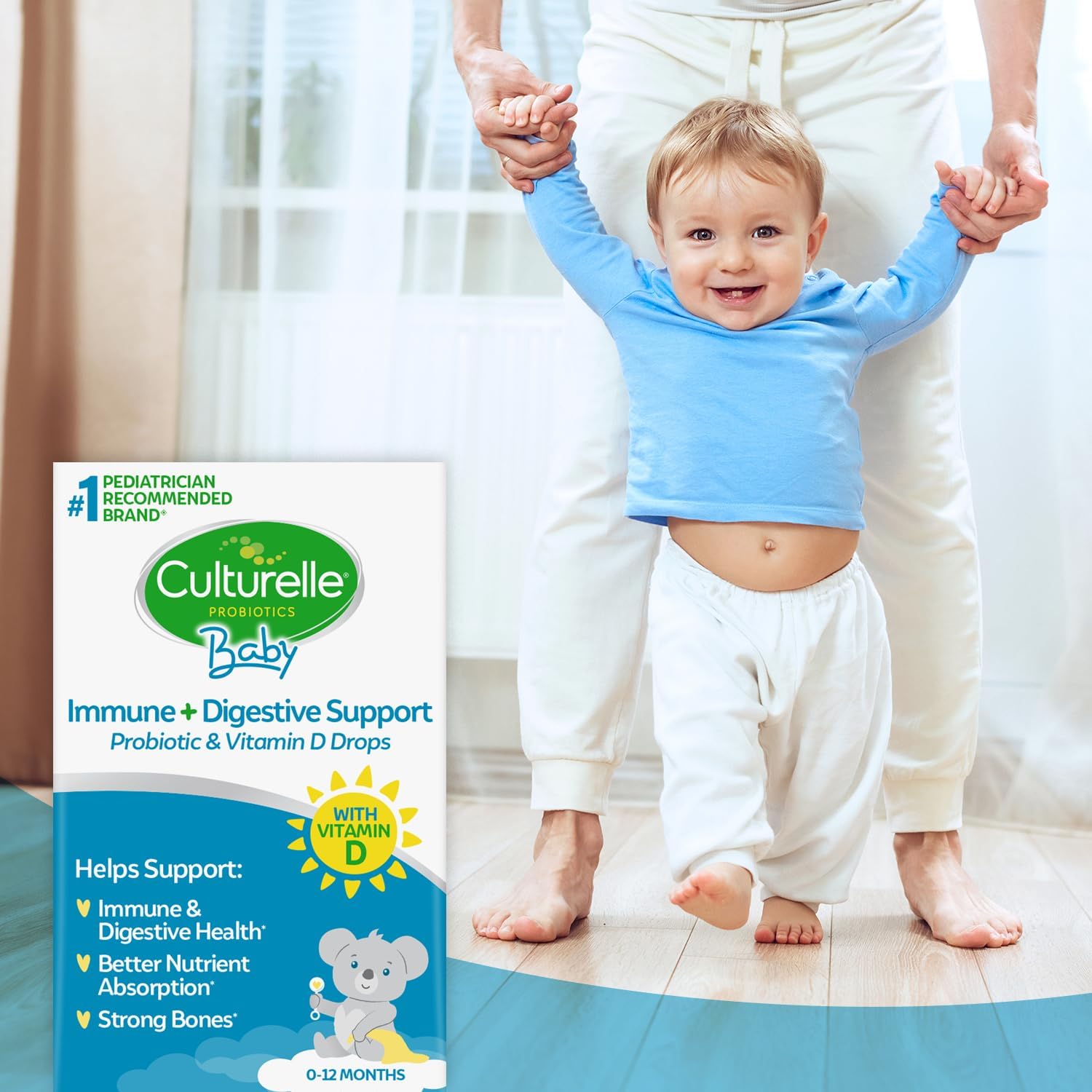Culturelle Baby Probiotic Drops + Vitamin D, Immune & Digestive Health Support for Babies, Infants & Newborns 0-12 Months, 30 Day Supply, Gluten Free & Non-GMO, 9ml - Image 6