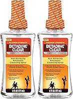 Vista 7 de Betadine Clear - Espray de primeros auxilios de máxima potencia, antiséptico de alivio del dolor, sin picazón, mata el 99.9% de los gérmenes*, ayuda