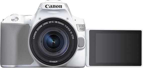 Canon EOS 250D SLR Camera White 18-55mm IS STM Lens