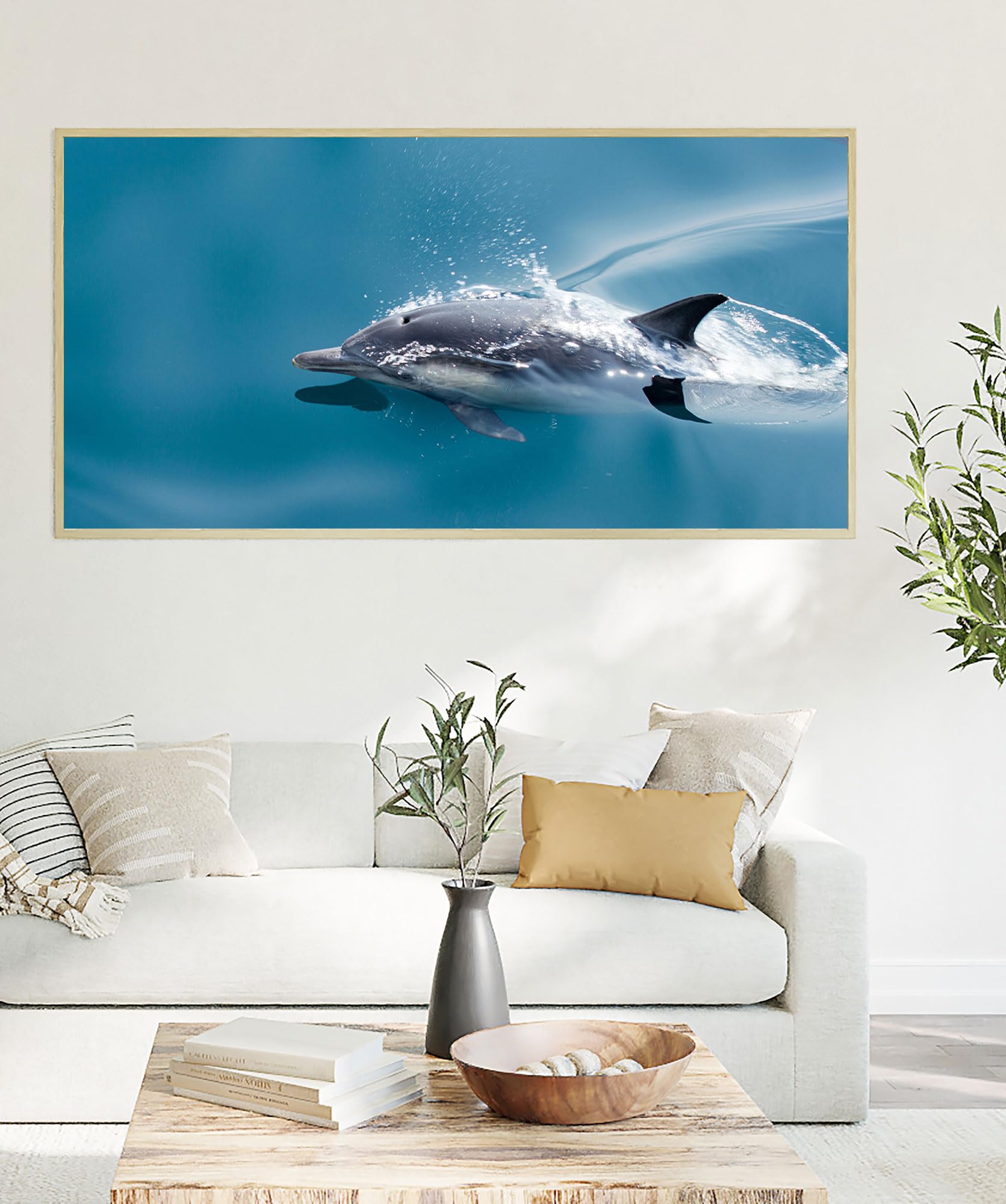 Instarry 5D Diamond Painting Quadri Grandi Dimensioni Simpatico Delfino Decorazione per Casa e Pareti 120x60 cm