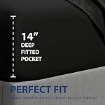 Cathay Home Luxury 1 Piece Fitted Sheet, Ultra Soft, Wrinkle & Fade Resistant, 14 Inch Deep Pocket, Double Brushed Feel, All Season Comfort, Easy Care Bedding (Double Size, Black)