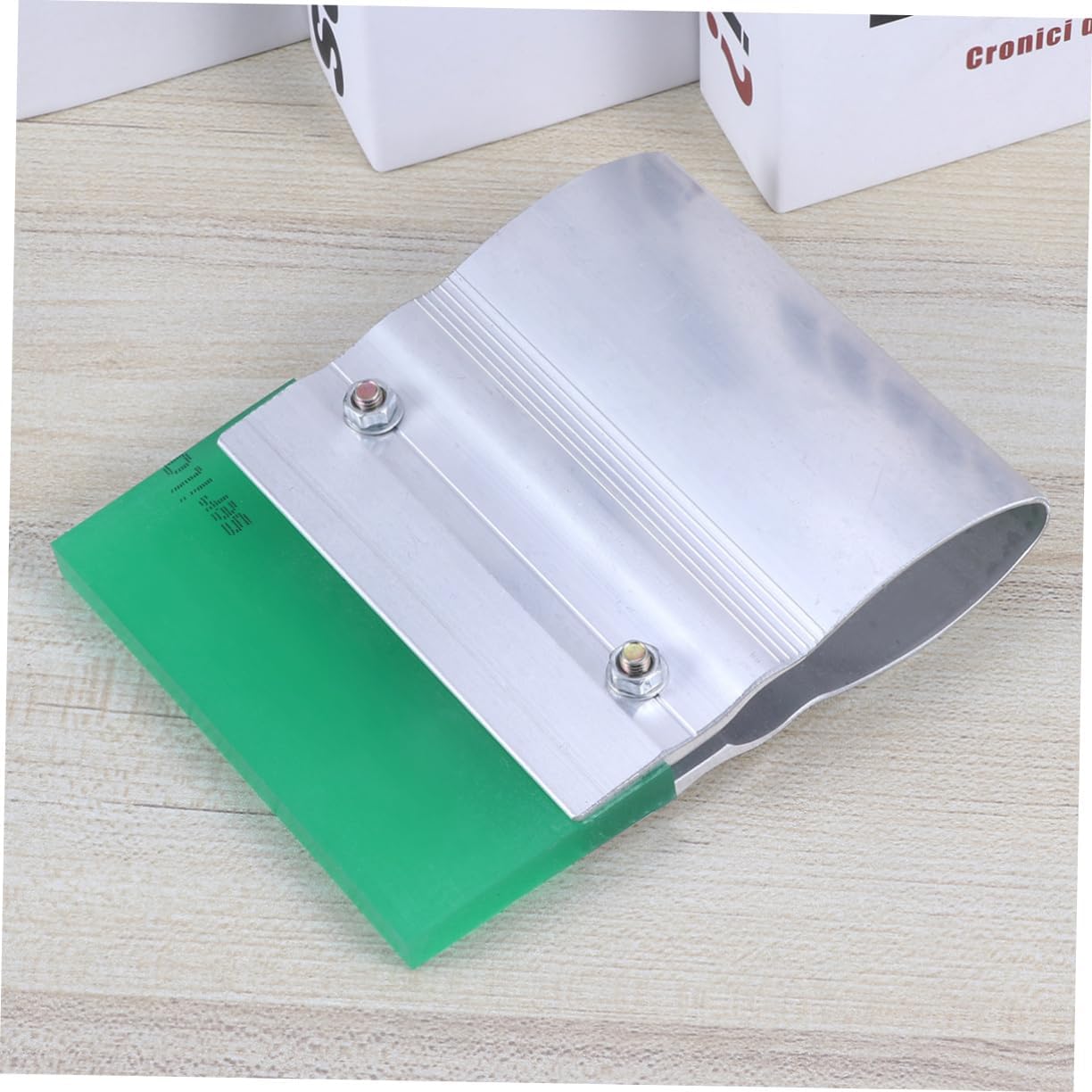 KALLORY Wear Resistant Rubber Squeegee with Aluminum Handle for Silk Screen Printing Durable DIY Rubber Scraper Tool for Textile and Graphic Applications Molded High Pressure Random Color