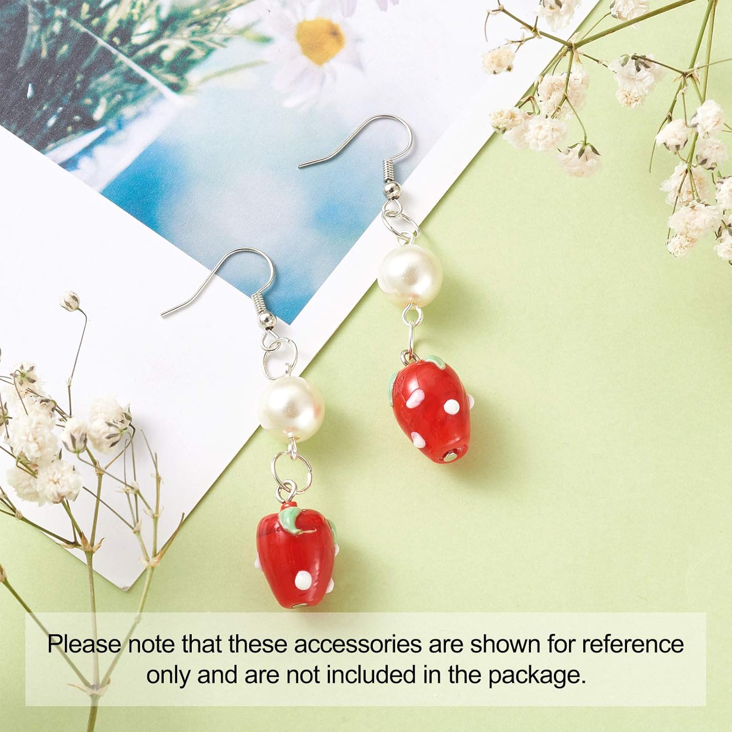 Beadthoven 200pcs Fruit Vegetable Lampwork Glass Charm Pendants Handmade Colorful Cherry Pumpkin Chili Glass Dangle Charm Beads for DIY Charm Bracelets Necklace Fun Earrings Jewelry Making Accessories