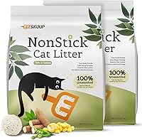 Vista 9 de EZSKUUP - Mezcla de arena para gatos de tofu con parte inferior antiadherente, arena para gatos de yuca, fuerte aglutinante de bajo seguimiento
