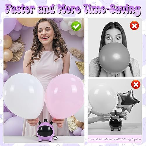 Miniatura 3 de Small Balloon Pump, Portable Air Pump for Balloons with Dual Nozzles, 110V 600W Electric Balloon Blower Pump for Latex Garland Arch and Foil Balloons