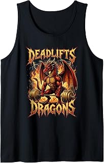 Funny Gym Workout Deadlifts and Dragon Gaming Lifter Tank Top