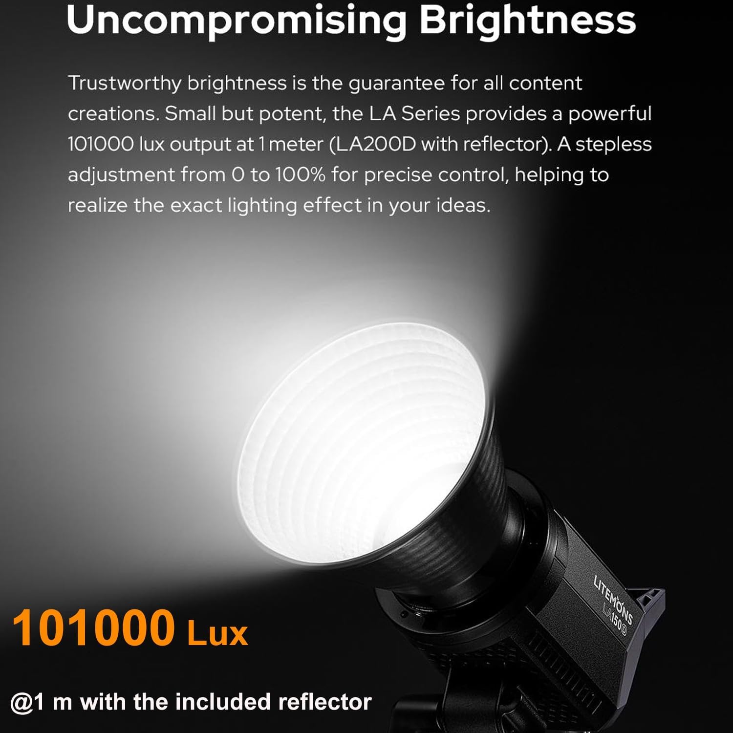 Godox LA150Bi -Luz LED de vídeo bicolor,190W,2800-6500K,101000 Lux a 1m,CRI 96+,TLCI 97+,Montura Bowens,LED Continua,8 Efectos FX,Brillo del 0-100%,Luz de Estudio con Control por Aplicación,para Vlogs