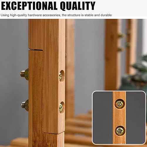 Miniatura 4 de Soporte para plantas de madera de varios niveles para interiores y exteriores, múltiples soportes para macetas, estante de exhibición para plantas,