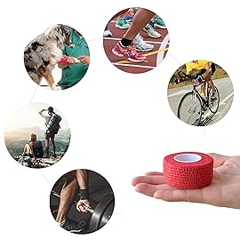 Gondiane 9 Pack 1 x 5 Yards Self Adhesive Bandage Wrap Self Stick Wrap for Ankle, Wrist, Finger, Sports, Breathable Cohesive Vet Tape for Pets (Multi Colors)