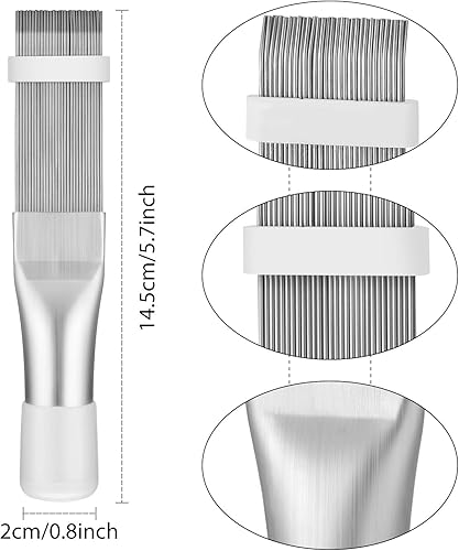 Miniatura 4 de Cepillo de limpieza de aletas de condensador de aire acondicionado, cepillo de condensador de bobina, peine de aleta de CA, cepillo de acero