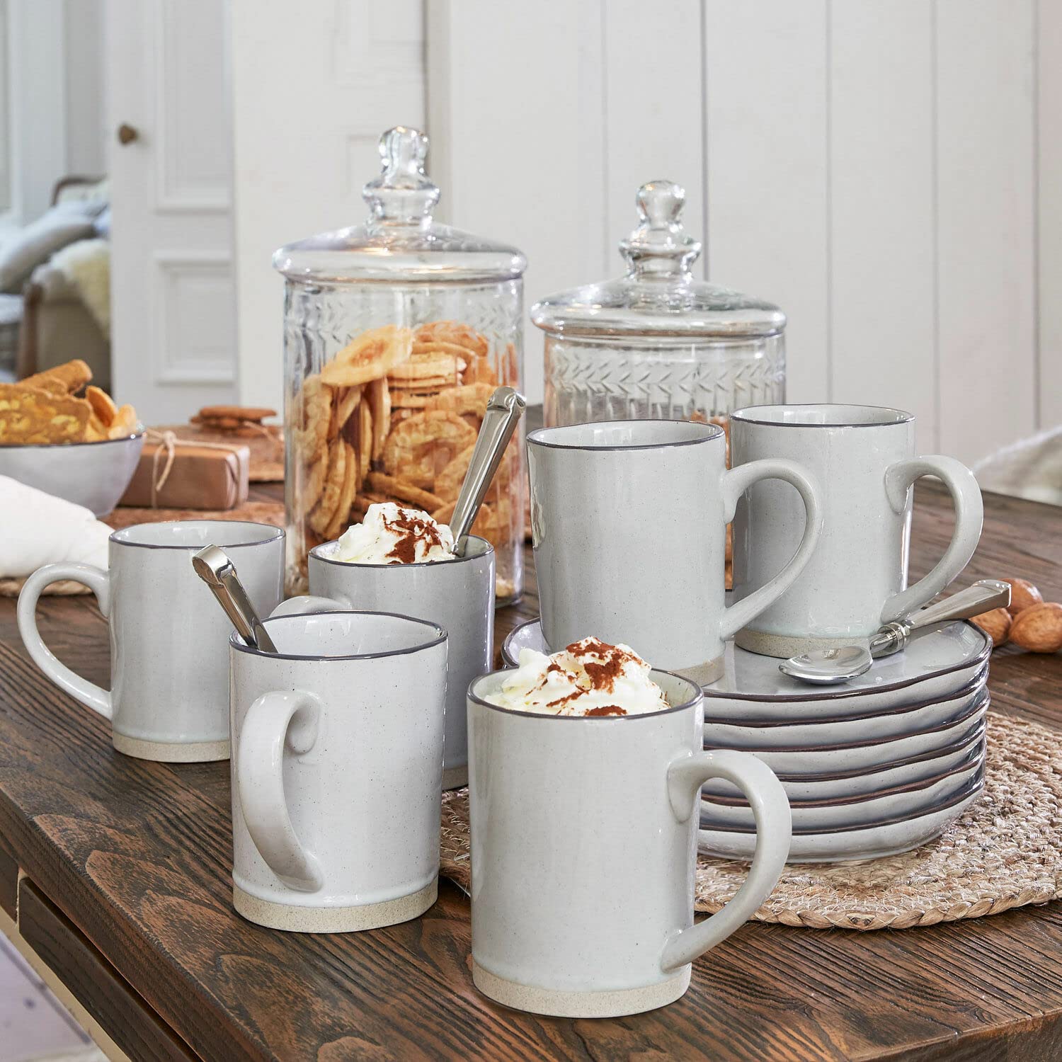 LOBERON Tasse 6er Set Biarré, grau