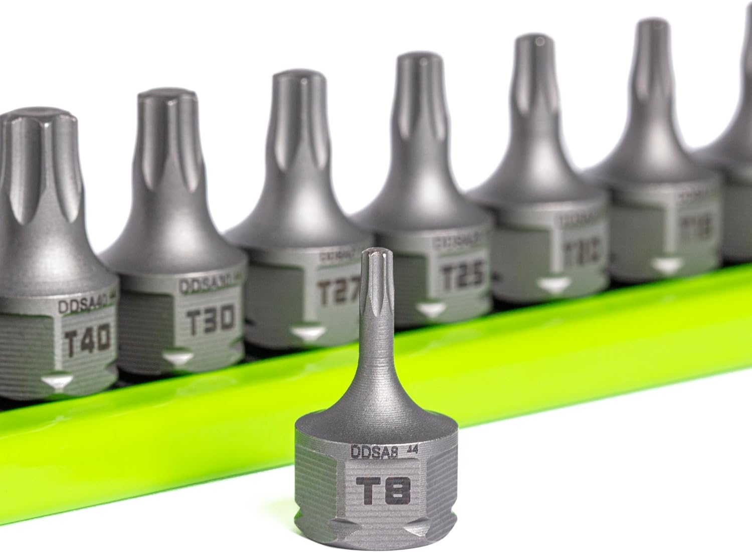 GripEdge |13-PC RPT 1/4'' Drive Low Profile Star Dual Action Driver Set | Includes sizes - T8, T10, T15, T20, T25, T27, T30, T40, T45, T47, T50, T55 & T60 | Includes Premium Aluminium Rail |
