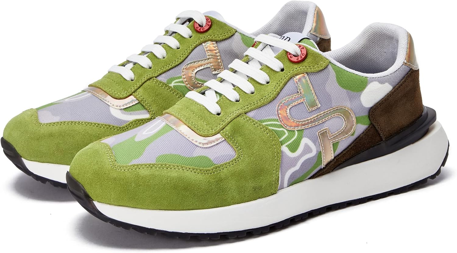 OPP Men's Fashion Sneakers Casual Lace-up Suede Leather Shoes Running Athletic Tennis Sports Gym - Image 2