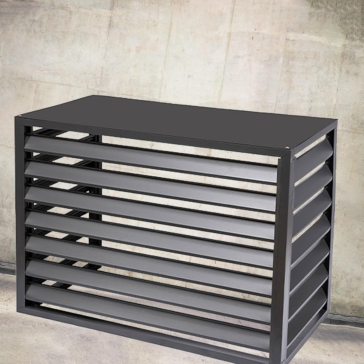 Coprimotore Condizionatore MMleYN In Legno - X-Large 120x57x100 Cm, Per Esterni, Design Elegante