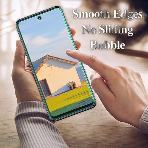 Miniatura 5 de Kesuwe Paquete de 3 protectores de pantalla para Motorola Moto G 5G 2022 de vidrio templado (solo modelo 2022), antiarañazos, dureza 9H, sin burbujas