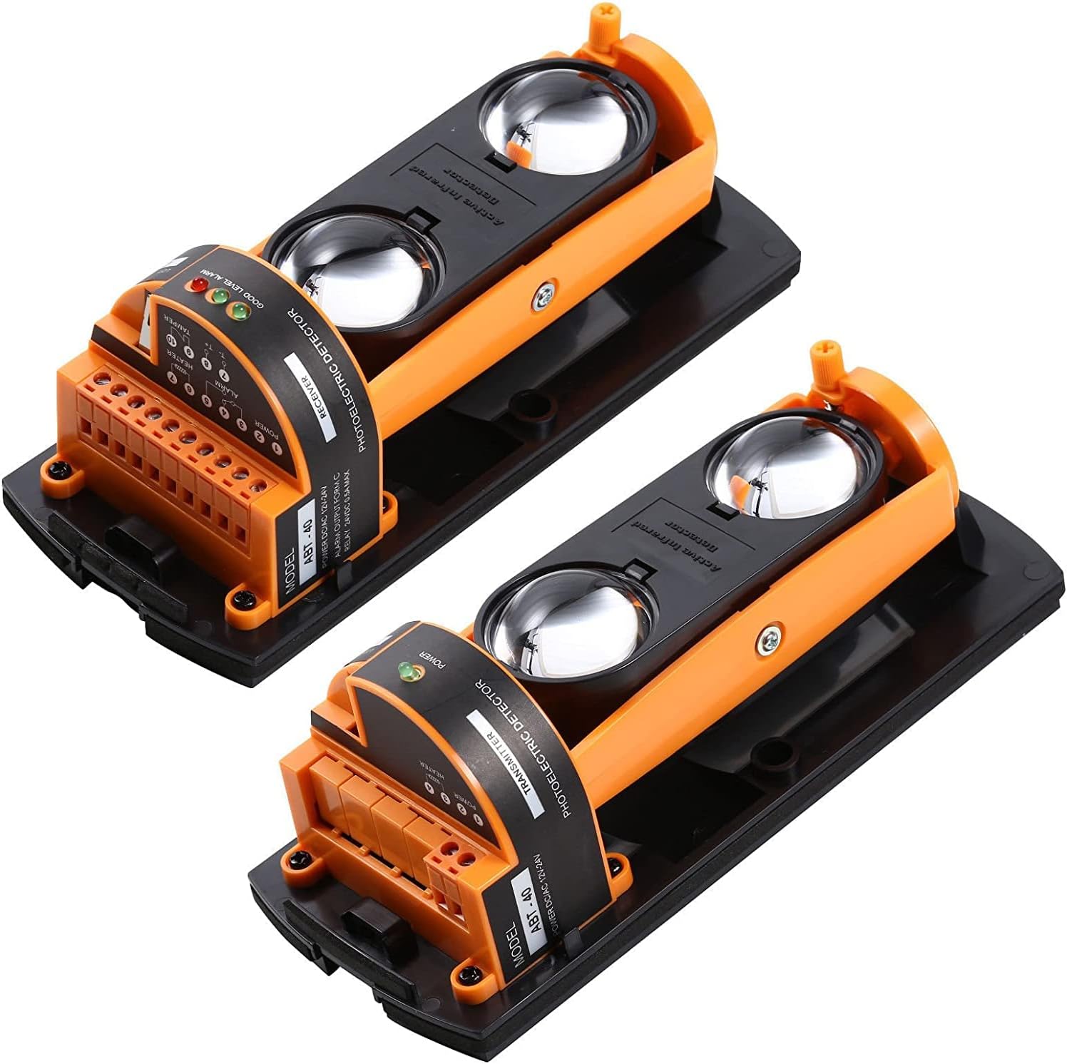 UHPPOTE Wired Photoelectric Dual 2 Beams Detector Active Infrared Outdoor Distance 100m/328ft