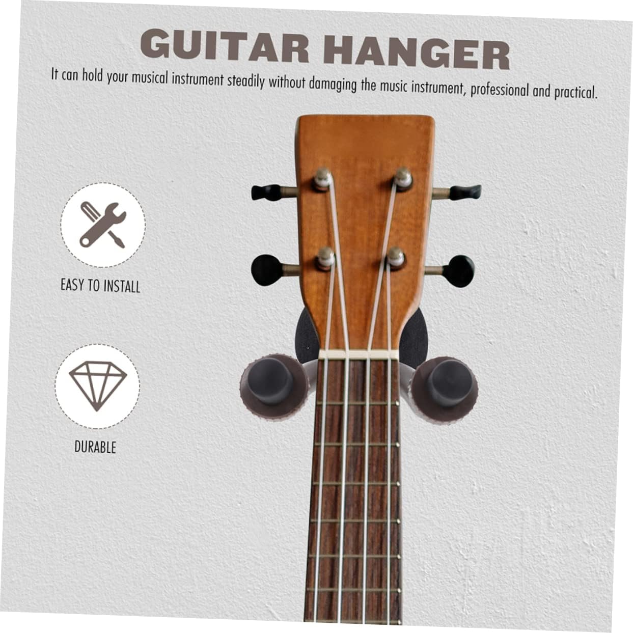 Abaodam 8 Pcs Guitar Hook Acoustic Guitar Metal Guitar Erhu Support Rack Guitar Display Hooks Abs Bass Holder Guitar Wall Hanging Holder Violin Stand Guitar Hanger Mount Personality Iron