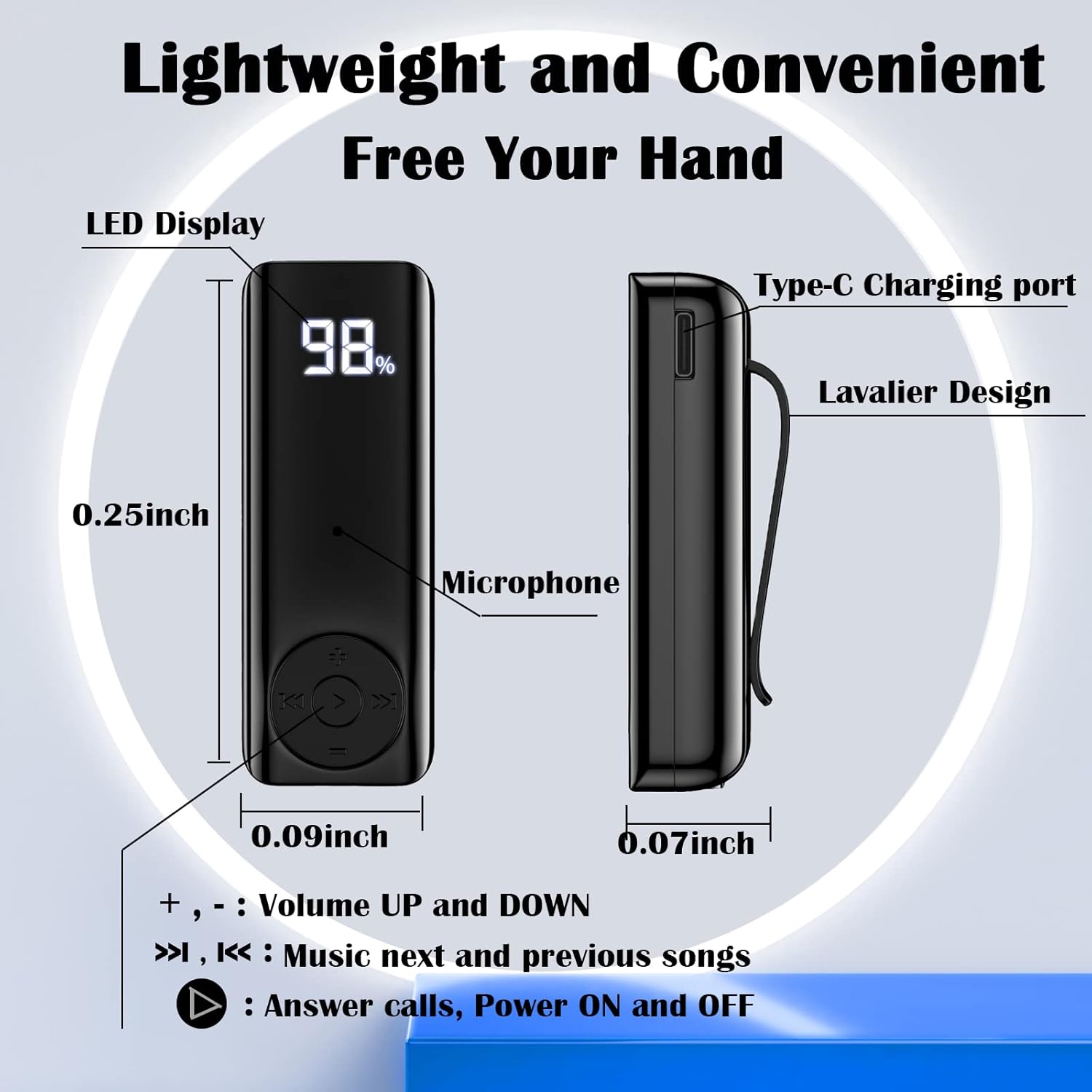 Bluetooth Ear Plugs Headphones for Work, Wireless Earbuds with 60H Battery Bluetooth Adaptor, Noise Cancelling Earplugs, Wireless Earphones with Mic & Control, for Motorcycle Riding Construction Work - Image 6