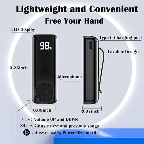 Miniatura 6 de Tapones Bluetooth para el trabajo, auriculares inalámbricos con adaptador Bluetooth de batería de 60 horas, tapones para los oídos con cancelación