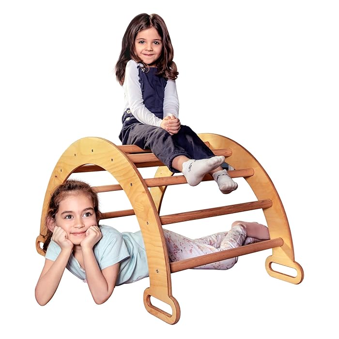 Buy Goodevas Pikler Climbing, Arch Wooden Ladder Arch for Climbing